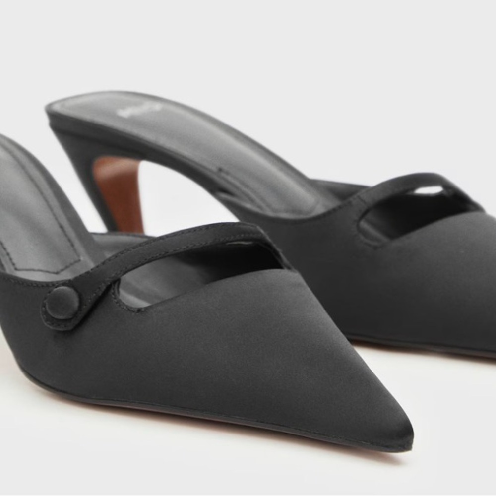 Mango Black Pointed Heels